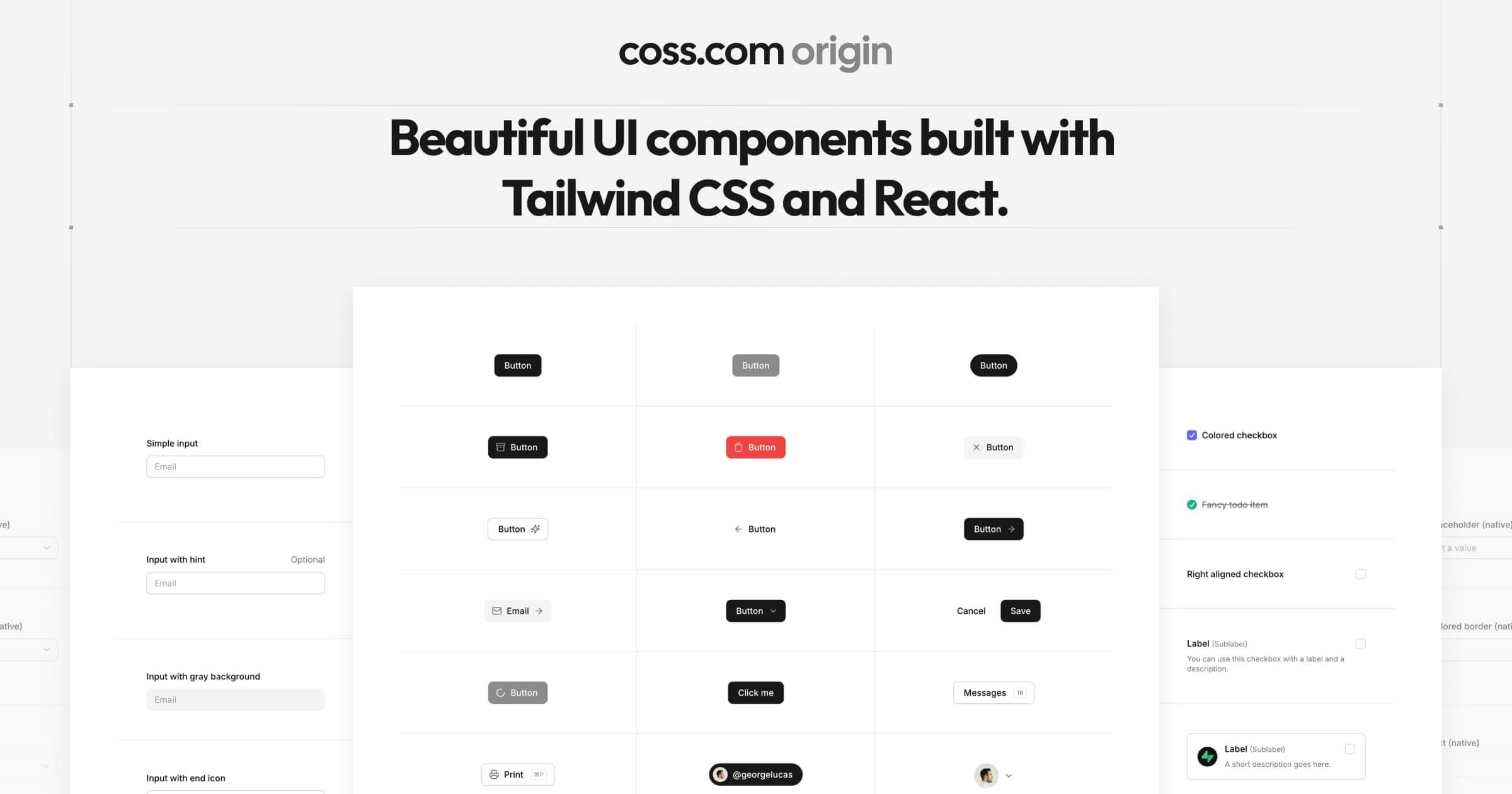 coss.com origin - Beautiful UI components built with Tailwind CSS and React